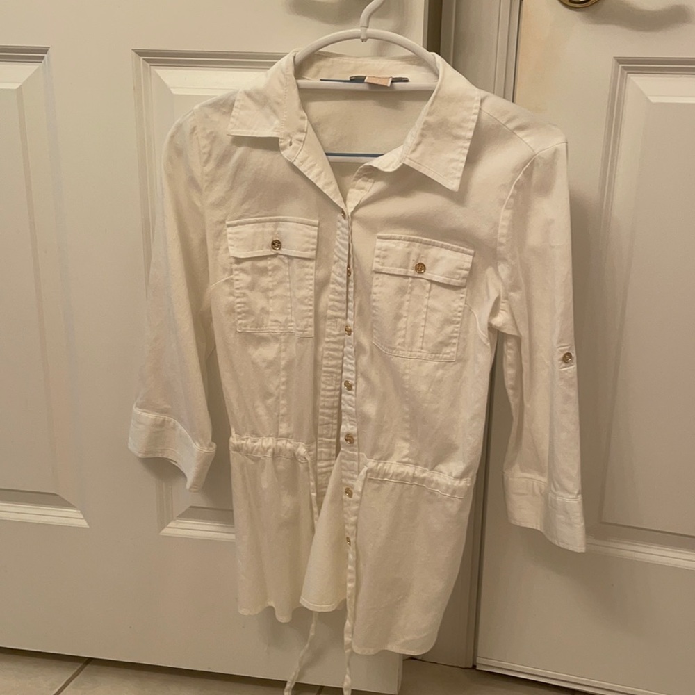 Michael Kors Cream Button-Down Shirt